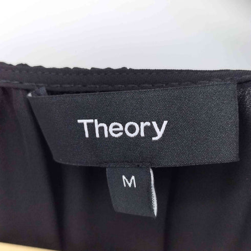 セオリー theory Silk Gathered Slit Neck Short-Sleeve Top レディース JPN:M