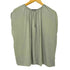 セオリー theory Silk Gathered Slit Neck Short-Sleeve Top レディース JPN:L
