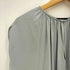 セオリー theory Silk Gathered Slit Neck Short-Sleeve Top レディース JPN:L