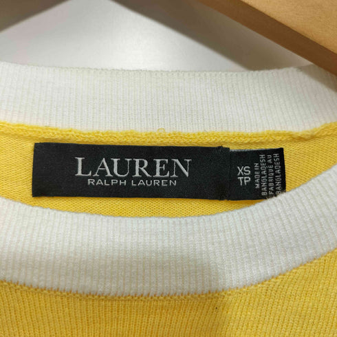 ローレンラルフローレン LAUREN RALPH LAUREN ワンポイントデザインバイカラーニット レディース XS
