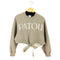 PATOU 22AW Cropped grosgrain sweatshirt レディース import:XS