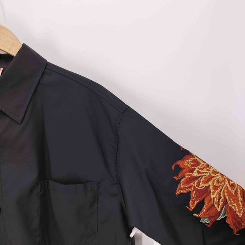 ダリア 刺繍 L/S シャツ メンズ