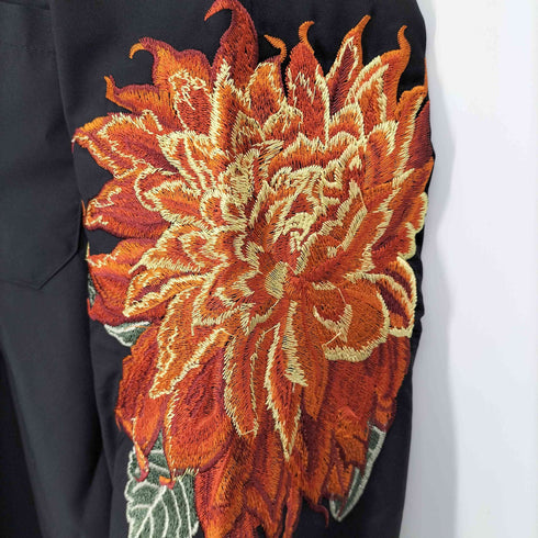 ダリア 刺繍 L/S シャツ メンズ