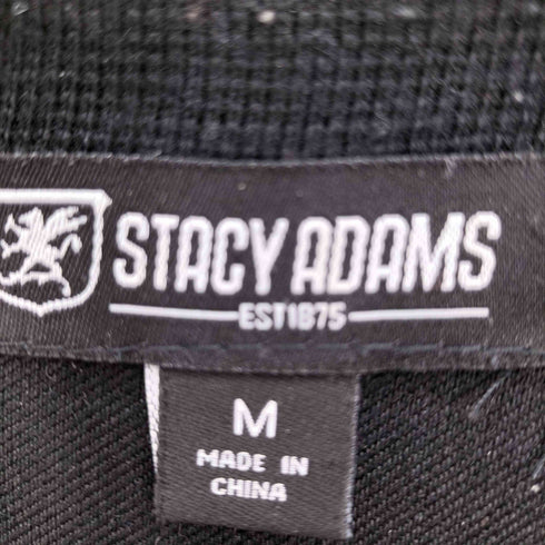 ステイシーアダムス STACY ADAMS 異素材切替 3D ストライプ ニット シャツ カーディガン メンズ import:M