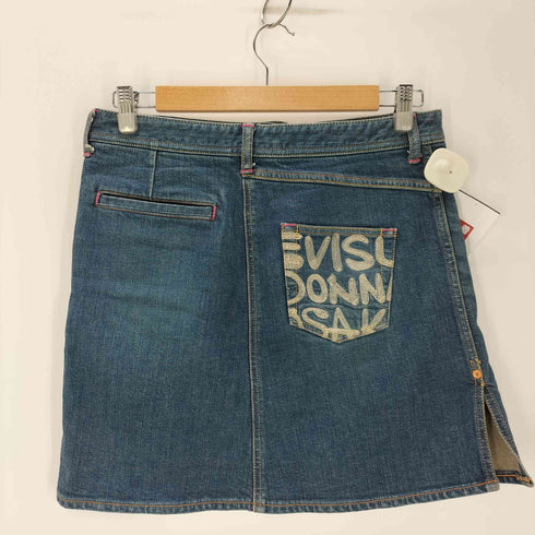 エヴィス EVISU カモメロゴ タイトデニムスカート y2k レディース 28