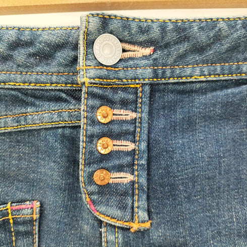 エヴィス EVISU カモメロゴ タイトデニムスカート y2k レディース 28
