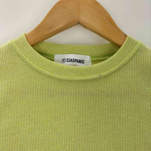 チャオパニック Ciaopanic 袖切替ラメ配色リブカットソー レディース ONE SIZE
