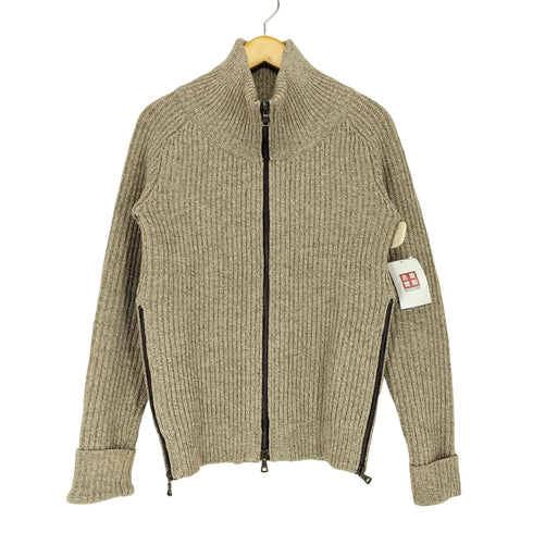 バルマン BALMAIN ダブルジップ ドライバーズ メリノウールニット メンズ S