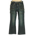 Addness Jeans Y2K ローライズ 立体ポケット フレアデニム レディース 9号