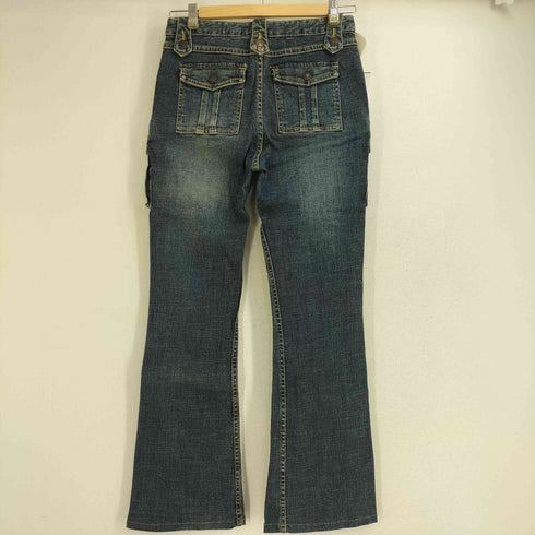 Addness Jeans Y2K ローライズ 立体ポケット フレアデニム レディース 9号