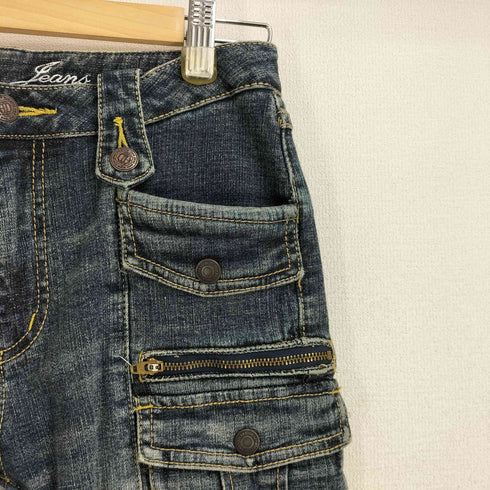 Addness Jeans Y2K ローライズ 立体ポケット フレアデニム レディース 9号