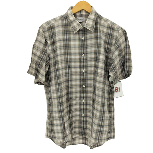 バーバリーズ BURBERRYS 90S 旧タグ チェック柄 S/S シャツ メンズ import:L