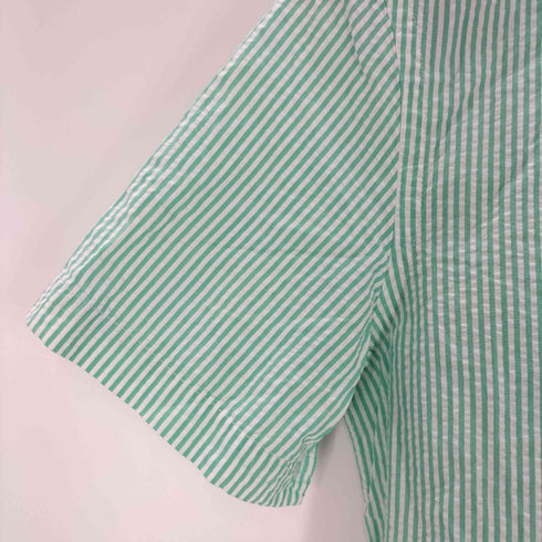 ポロラルフローレン POLO RALPH LAUREN ポニー刺繍 シアサッカー ストライプ半袖ボタンダウンシャツ メンズ L/G