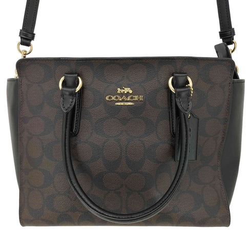 コーチ COACH シグネチャー キャンバス リア サッチェル 2WAY ハンドバッグ レディース