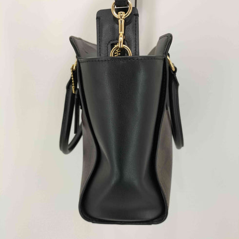 コーチ COACH シグネチャー キャンバス リア サッチェル 2WAY ハンドバッグ レディース