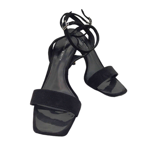 チャールズアンドキース CHARLES&KEITH スウェード ストラップ ヒール パンプス レディース EUR:35