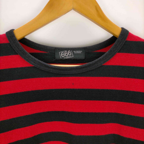 セディショナリーズバイトリプルシックス SEDITIONARIES by 666 ボーダー2.5cm幅 Tシャツ長袖 メンズ JPN:M