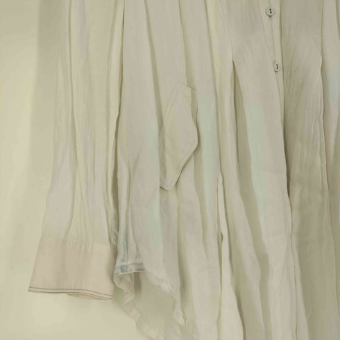 マリテフランソワジルボー MARITHE FRANCOIS GIRBAUD レーヨン ギャザー ロングシャツ ワンピース レディース import:S