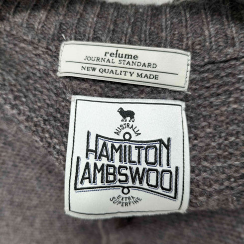 ジャーナルスタンダードレリューム JOURNAL STANDARD relume HAMILTON WOOL ガーター ヘンリーネックニット メンズ import:L