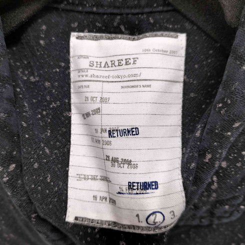 シャリーフ SHAREEF L/S 袖ライン 総柄シャツ メンズ JPN:2