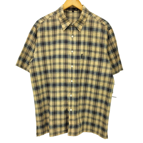 ダックスロンドン DAKS LONDON シアサッカー チェック S/S シャツ メンズ import:L