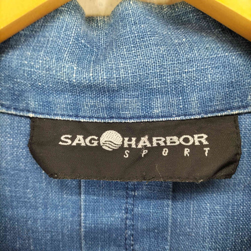 サグハーバー SAG HARBOR デニムシャンブレー チャイナボタン レギュラーカラーシャツ メンズ
