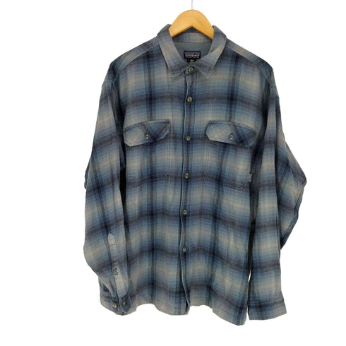 パタゴニア patagonia 90S ポルトガル製 オンブレチェック ヘビーフランネルシャツ メンズ JPN:M