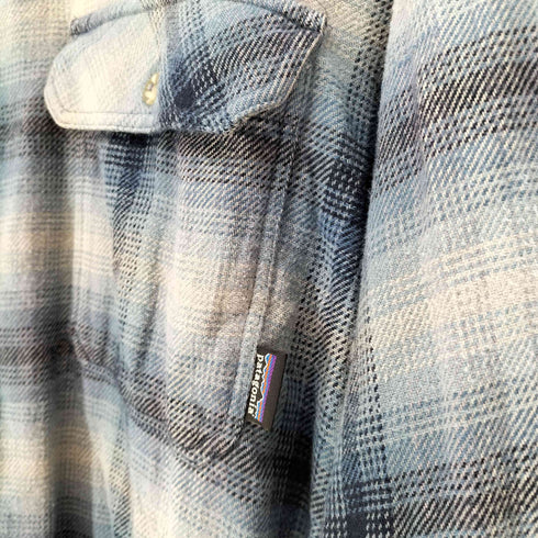 パタゴニア patagonia 90S ポルトガル製 オンブレチェック ヘビーフランネルシャツ メンズ JPN:M