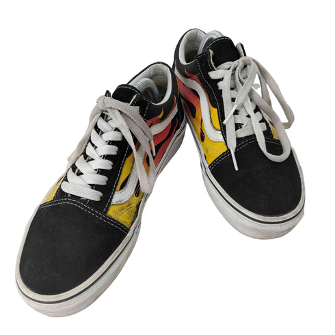 バンズ VANS Old Skool Flame フレイムプリントローカットスニーカー レディース JPN:23.5