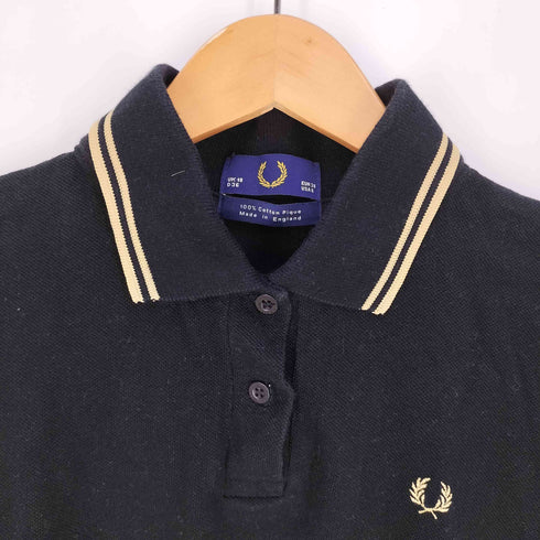 フレッドペリー FRED PERRY ロゴ刺繍 鹿の子 ポロシャツ レディース UK:10
