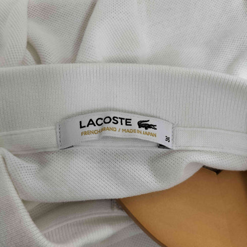 ラコステ LACOSTE ロゴ刺繍 鹿の子 ポロシャツ レディース 36