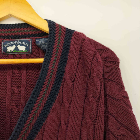 WOODS & GRAY コットン チルデンニット メンズ import:L