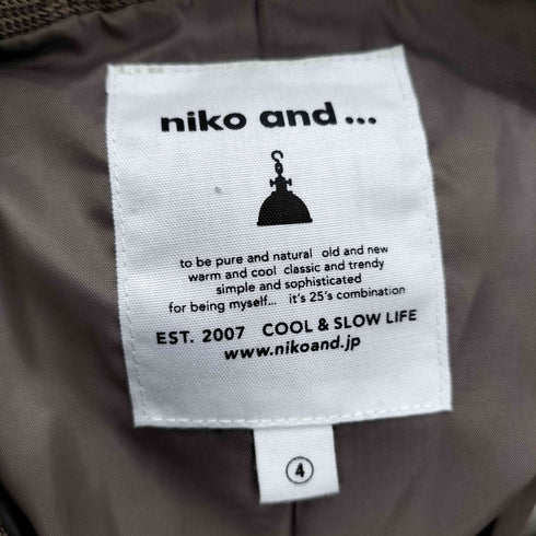 ニコアンド niko and... グレンチェックダブルジャケット メンズ 4