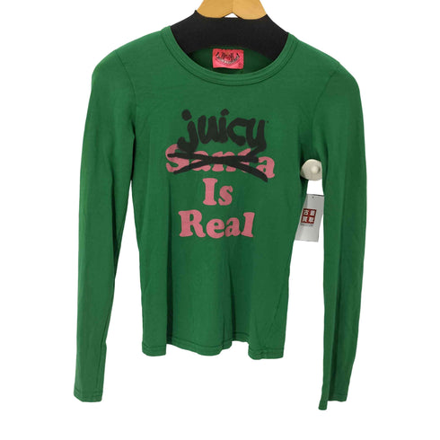 ジューシークチュール JUICY COUTURE L/S フロントプリントデザインTシャツ レディース