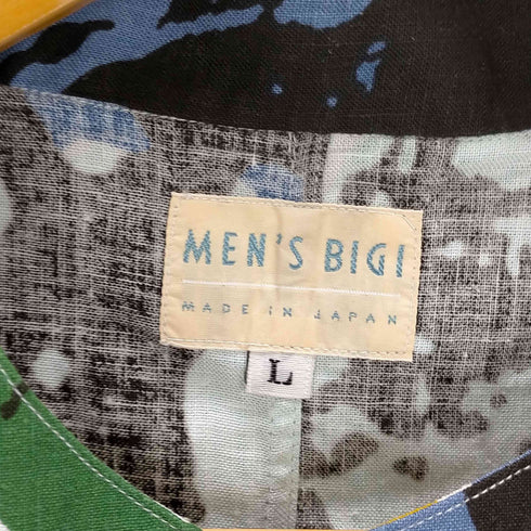 メンズビギ MENS BIGI OLD 日本製 バンドカラープルオーバーシャツ メンズ JPN:L