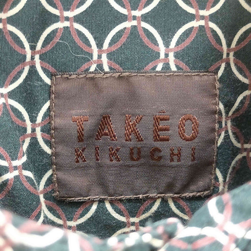 タケオキクチ TAKEO KIKUCHI OLD ジオメトリック コットンシャツ メンズ JPN:2