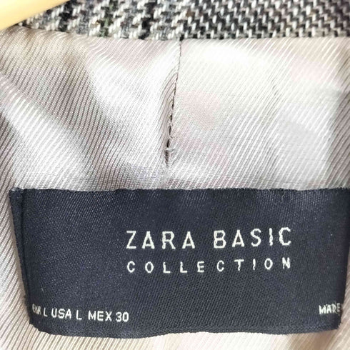ザラ ZARA グレンチェック ダブルコート レディース import:L