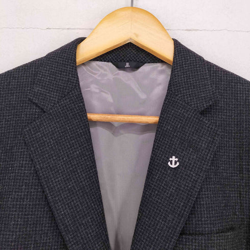 ランバンコレクション LANVIN COLLECTION カシミヤ混 ウール2Bテーラードジャケット メンズ S52-27