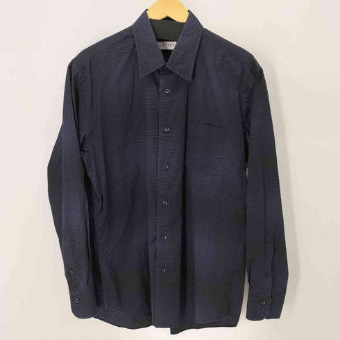 ランバンコレクション LANVIN COLLECTION グラデーションチェック L/Sシャツ メンズ import:L