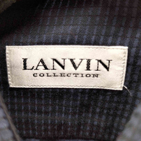 ランバンコレクション LANVIN COLLECTION グラデーションチェック L/Sシャツ メンズ import:L