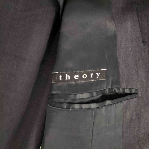 セオリー theory リネンレーヨン混 デニムライク2Bテーラードジャケット メンズ US:38