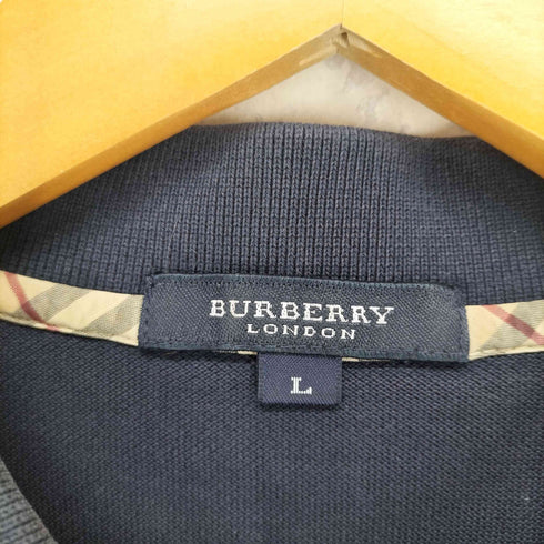 バーバリーロンドン BURBERRY LONDON 鹿の子 ポケットロゴ刺繍L/Sポロシャツ メンズ JPN:L