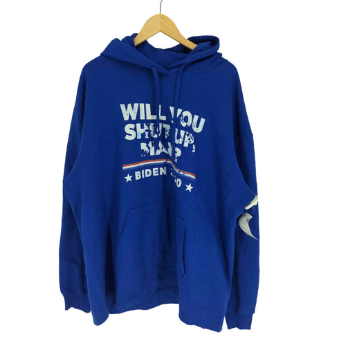 ポートカンパニー PORT&COMPANY WILL YOU SHUT UP MAN? プリント プルオーバー パーカー ビッグサイズ メンズ 2XL