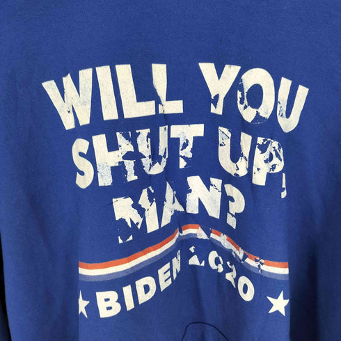 ポートカンパニー PORT&COMPANY WILL YOU SHUT UP MAN? プリント プルオーバー パーカー ビッグサイズ メンズ 2XL