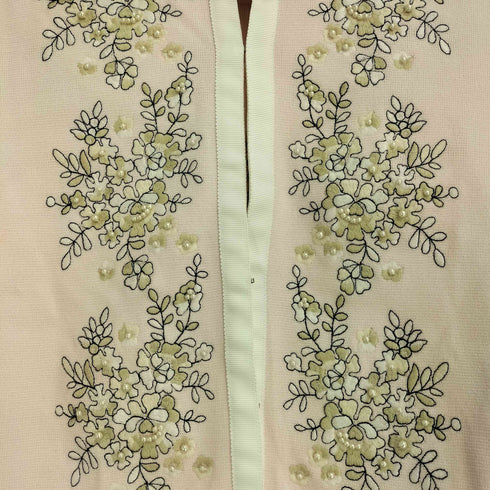スーパービューティ super beauty 花刺繍 スパンコール ボレロカーディガン アンサンブル レディース 42