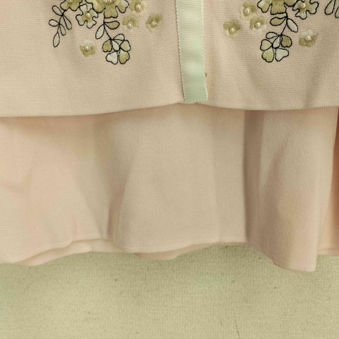 スーパービューティ super beauty 花刺繍 スパンコール ボレロカーディガン アンサンブル レディース 42