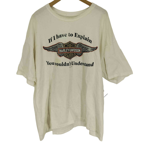 ハーレーダビッドソン HARLEY-DAVIDSON If I have to Explain ロゴ プリント Tシャツ コピーライト 2005年 メンズ
