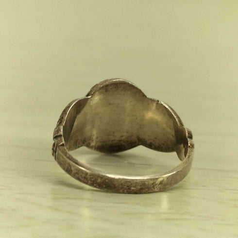SILVER 刻印 ナンバリング カレッジリング オニキス メンズ 13号