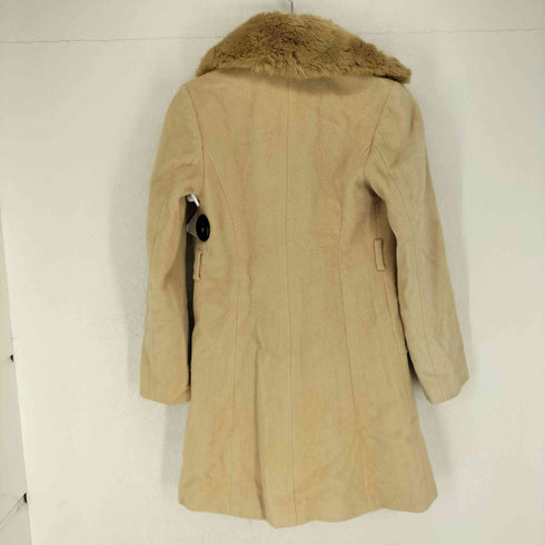 バーバリーブルーレーベル BURBERRY BLUE LABEL 裏地チェック アンゴラ混 ファーコート レディース 36