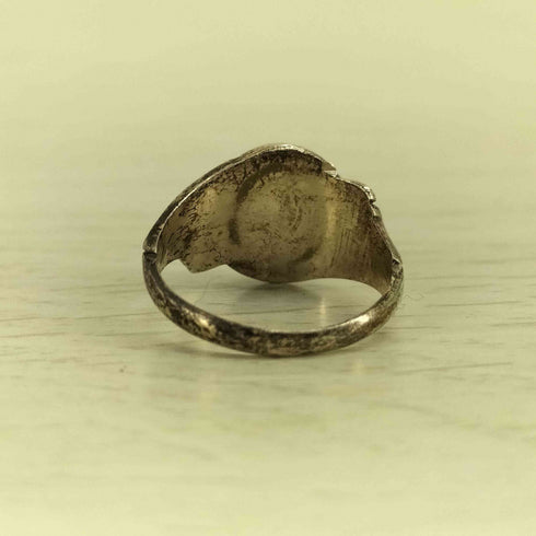 SILVER 刻印 ナンバリング カレッジリング オニキス メンズ 13号
